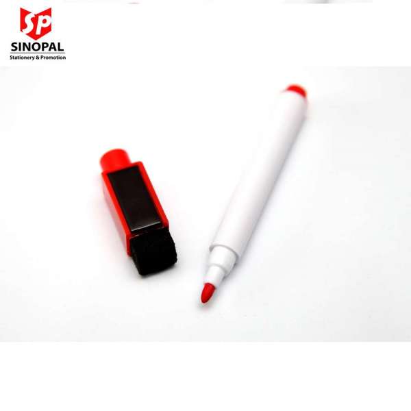 Hot Sell Low MOQ Free Sample mini size white board dry erase marker pen with brush