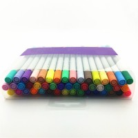 Dual Brush Pen Colored Art Marker Set 48 Colors With Fineliner Fibre Tip